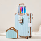 GlideVault Spinner Suitcase | Textured Hard Shell Travel Luggage