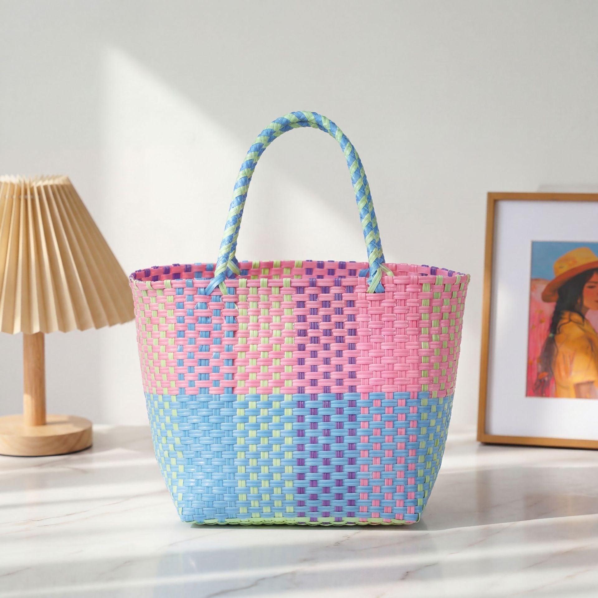 Brightmere Patterned Shopper Tote Bag Colourful Everyday Shoulder Bag