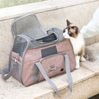 CozyTrail Pet Carrier Bag with Mesh Windows and Shoulder Strap