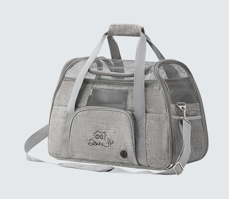 CozyTrail Pet Carrier Bag with Mesh Windows and Shoulder Strap