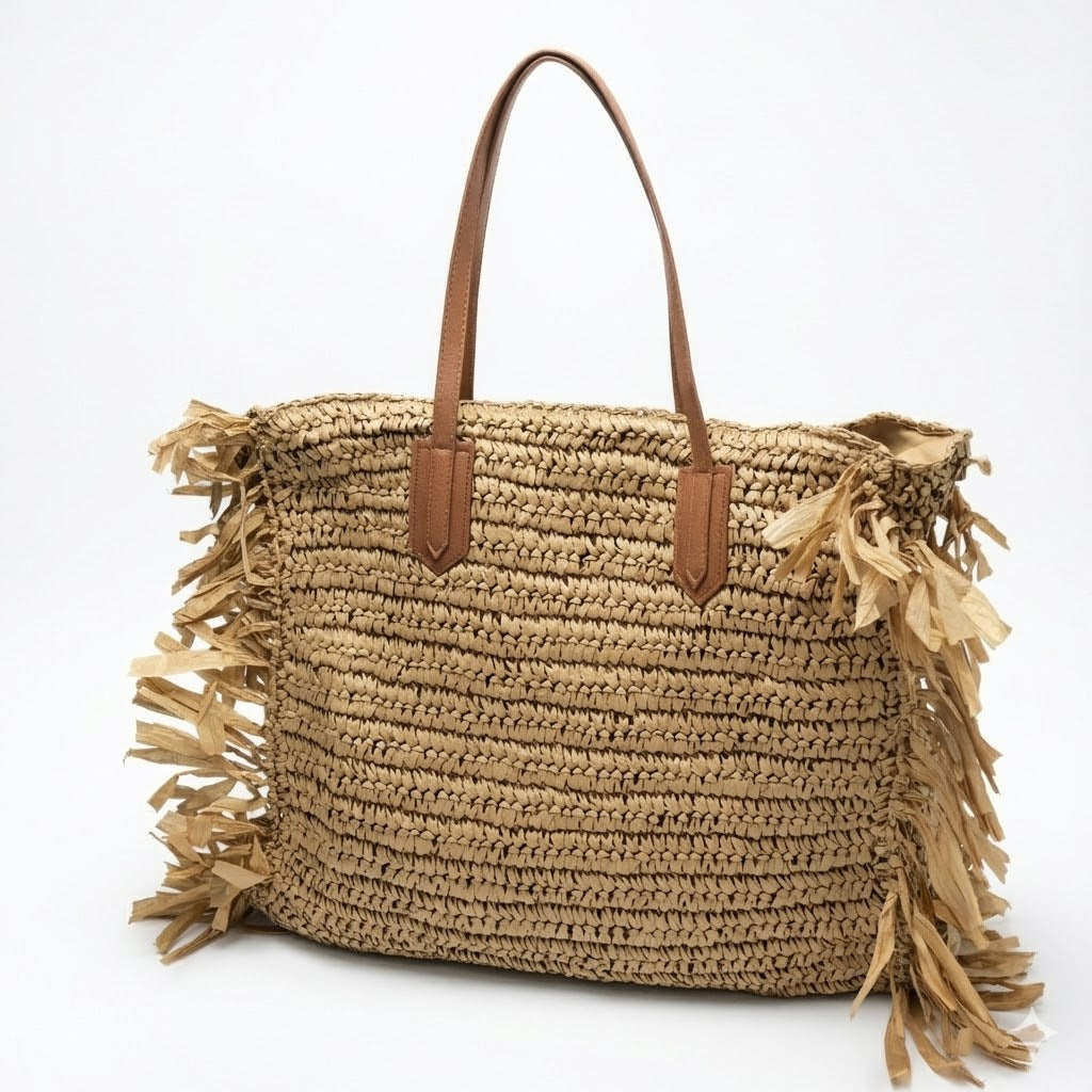 Coastmere Woven Beach Tote Bag Tassel Summer Shoulder Handbag