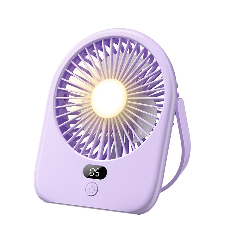 AirNova Rechargeable LED Desk Fan with Digital Display