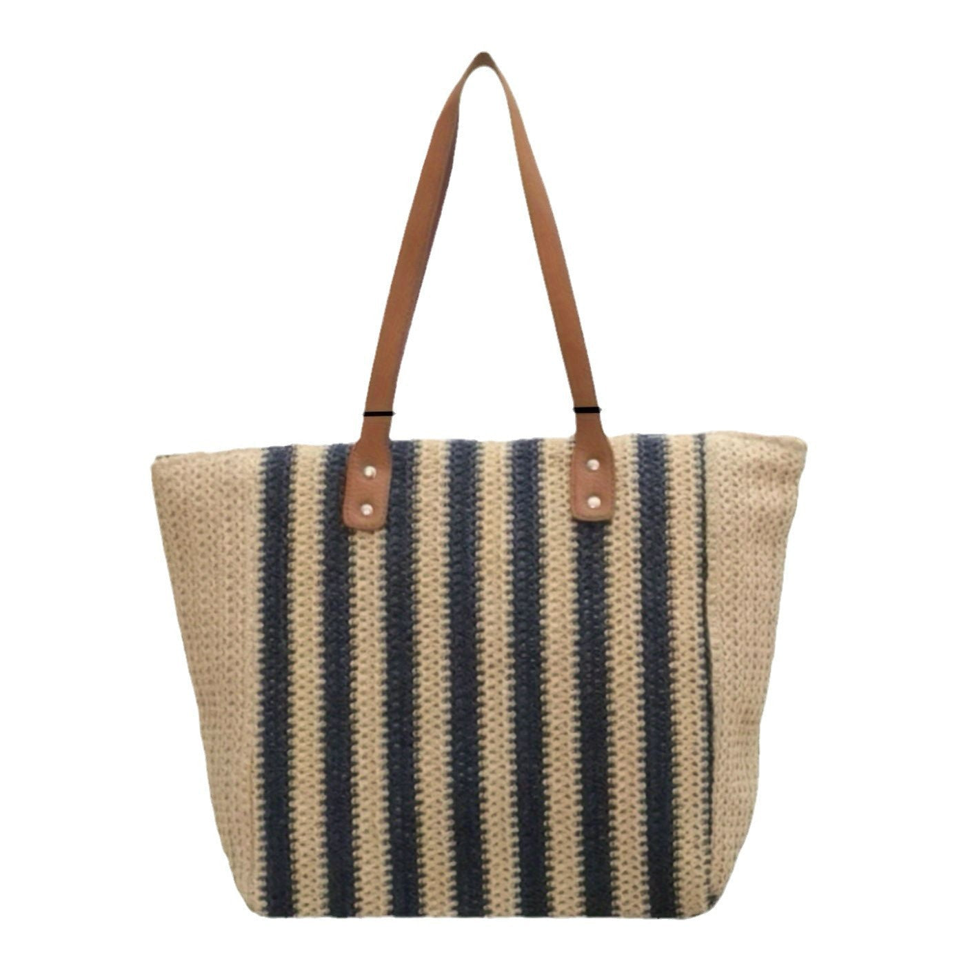 Harbourlane Striped Shopper Tote Bag Spacious Everyday Shoulder Bag