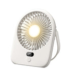 AirNova Rechargeable LED Desk Fan with Digital Display