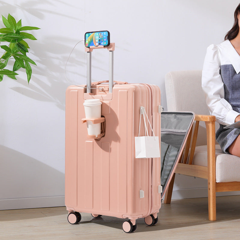 TechVoy Smart Carry-On Suitcase | USB Hard Shell Spinner Luggage