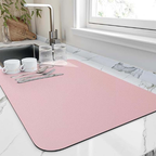 DryNest Water Absorbent Kitchen Drying Mat for Dishes and Glassware