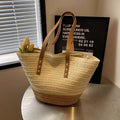 Seabrook Woven Beach Tote Bag Spacious Summer Shoulder Handbag