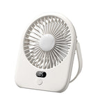 AirNova Rechargeable LED Desk Fan with Digital Display