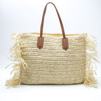 Coastmere Woven Beach Tote Bag Tassel Summer Shoulder Handbag