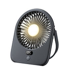 AirNova Rechargeable LED Desk Fan with Digital Display
