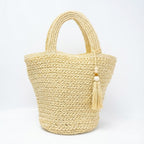 Willowmere Woven Basket Tote Bag Spacious Summer Shoulder Handbag