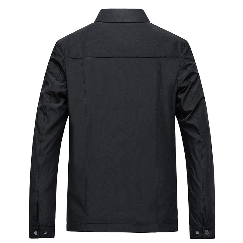 HarrowField Men's Zip-Up Windproof Jacket with Checked Lining