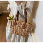Westhaven Woven Shopper Tote Bag Spacious Everyday Shoulder Handbag