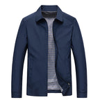 HarrowField Men's Zip-Up Windproof Jacket with Checked Lining