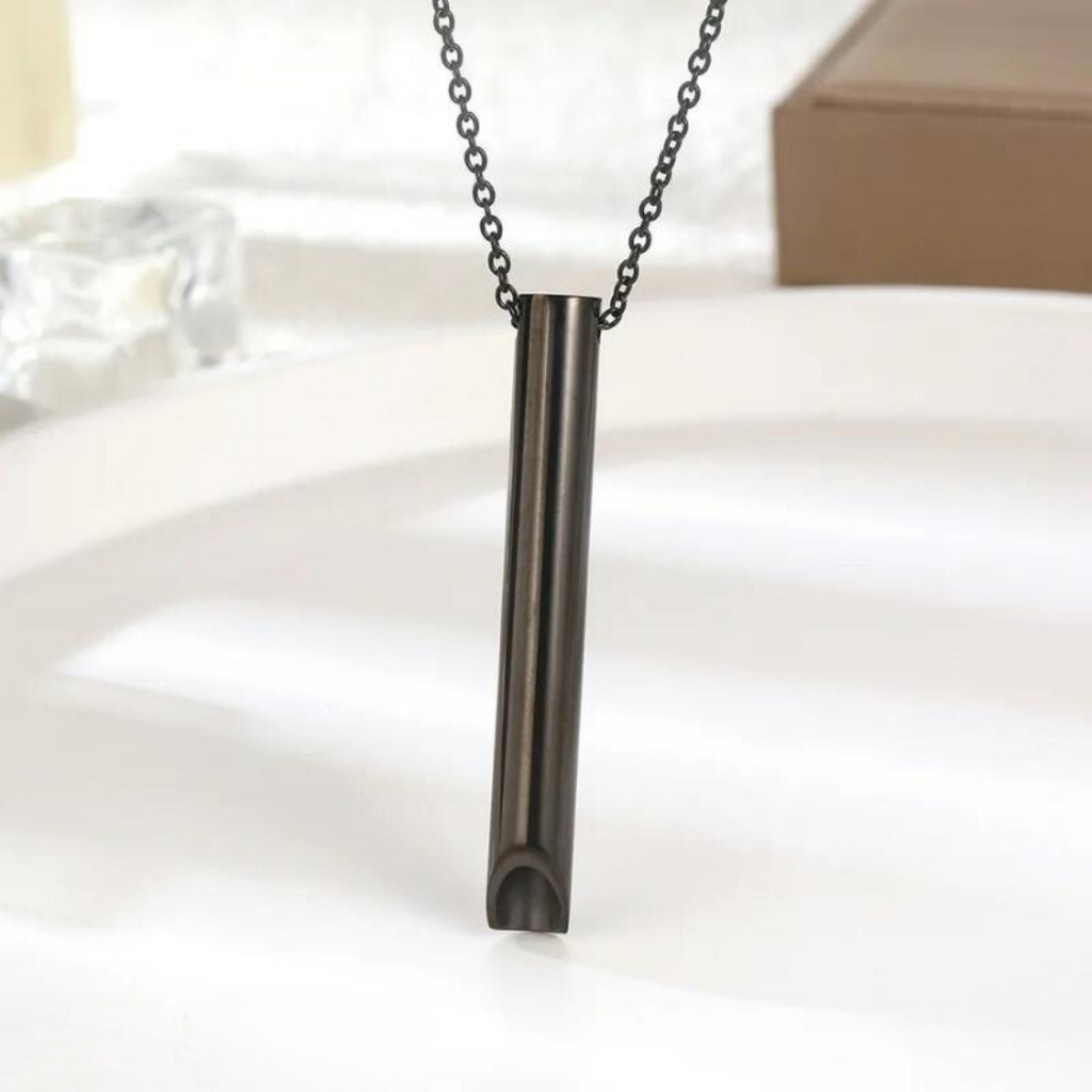 Mindful Breathing Wellness Pendant - Natural Nicotine-Free Support Necklace