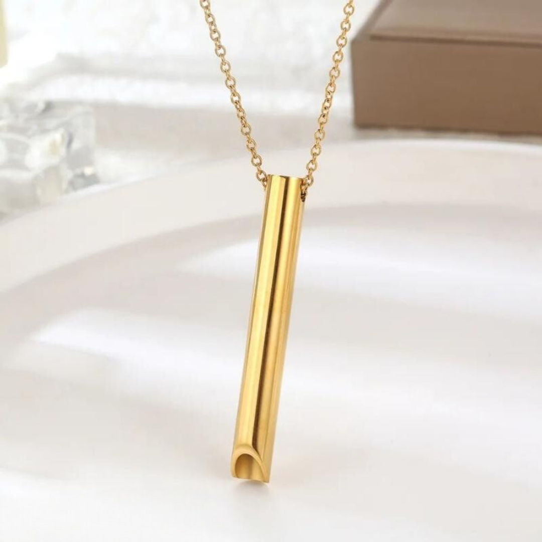Mindful Breathing Wellness Pendant - Natural Nicotine-Free Support Necklace