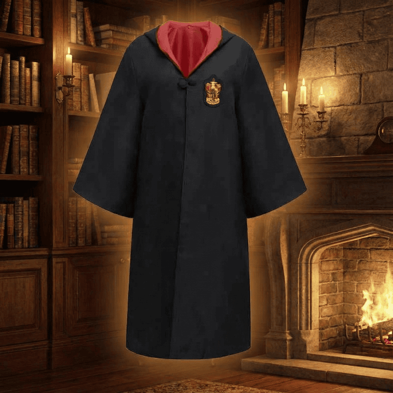 Enchanted House Wizard Robe Set with Cloak, Wand & Accessories