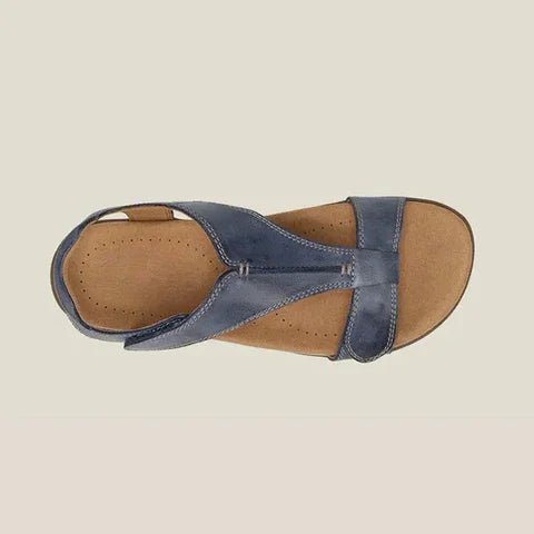 LunaStride Women's T Strap Sandals with Memory Foam Comfort Sole