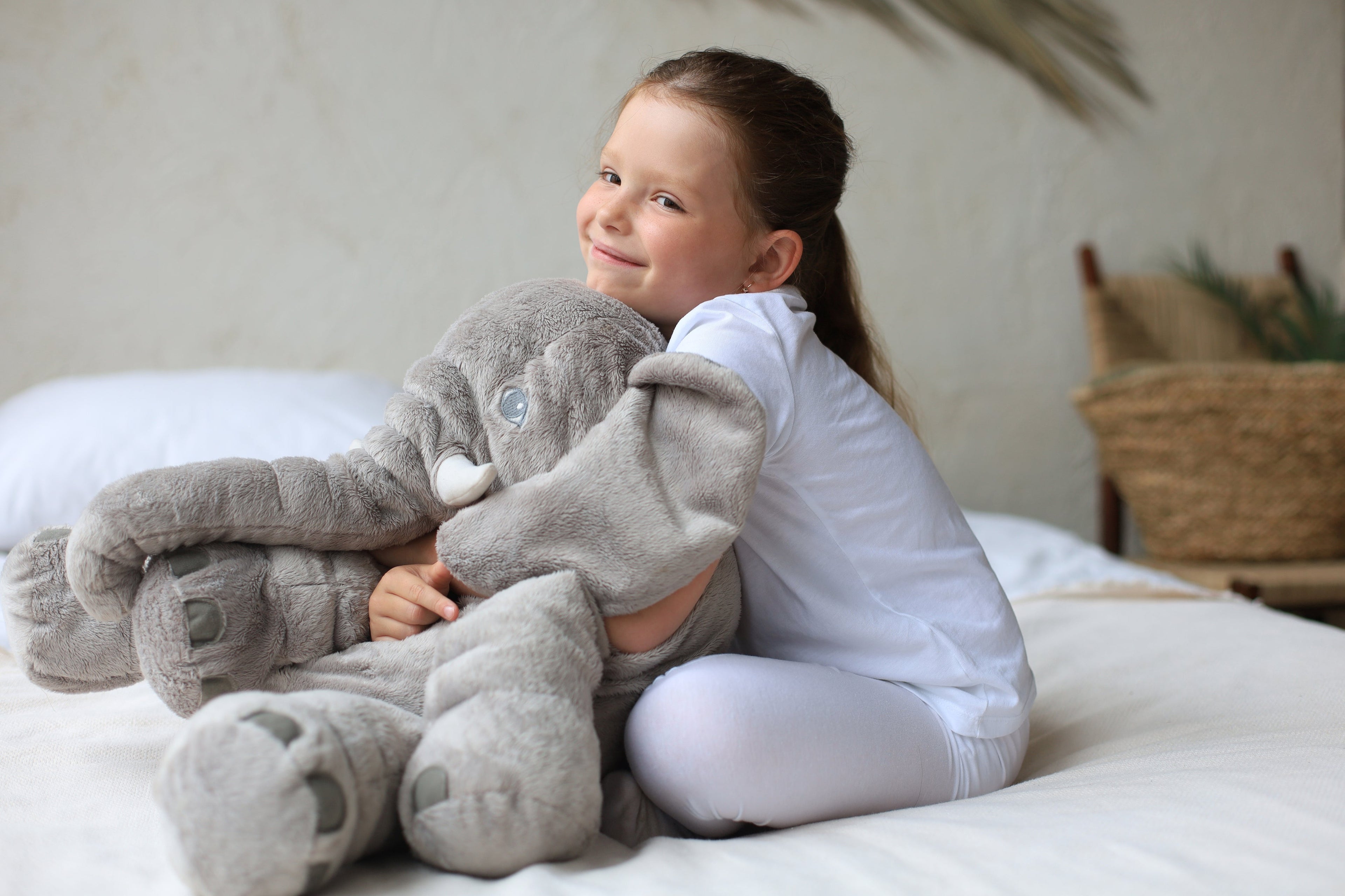 Soft Plush Elephant Cuddle Pillow for Kids - Cozy Nursery Companion