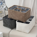 TinyTidy Baby Diaper Organizer Basket with Storage Compartments