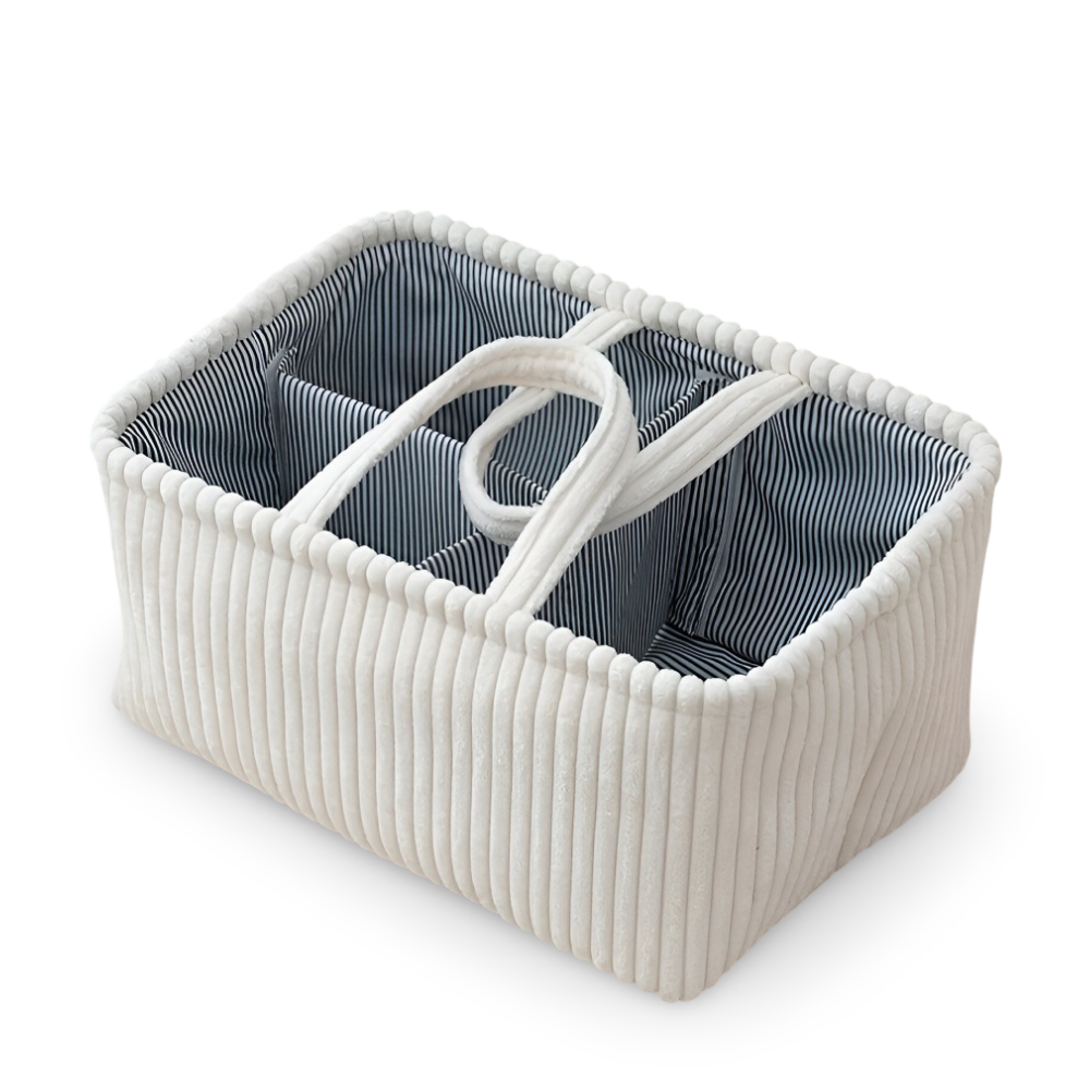 TinyTidy Baby Diaper Organizer Basket with Storage Compartments