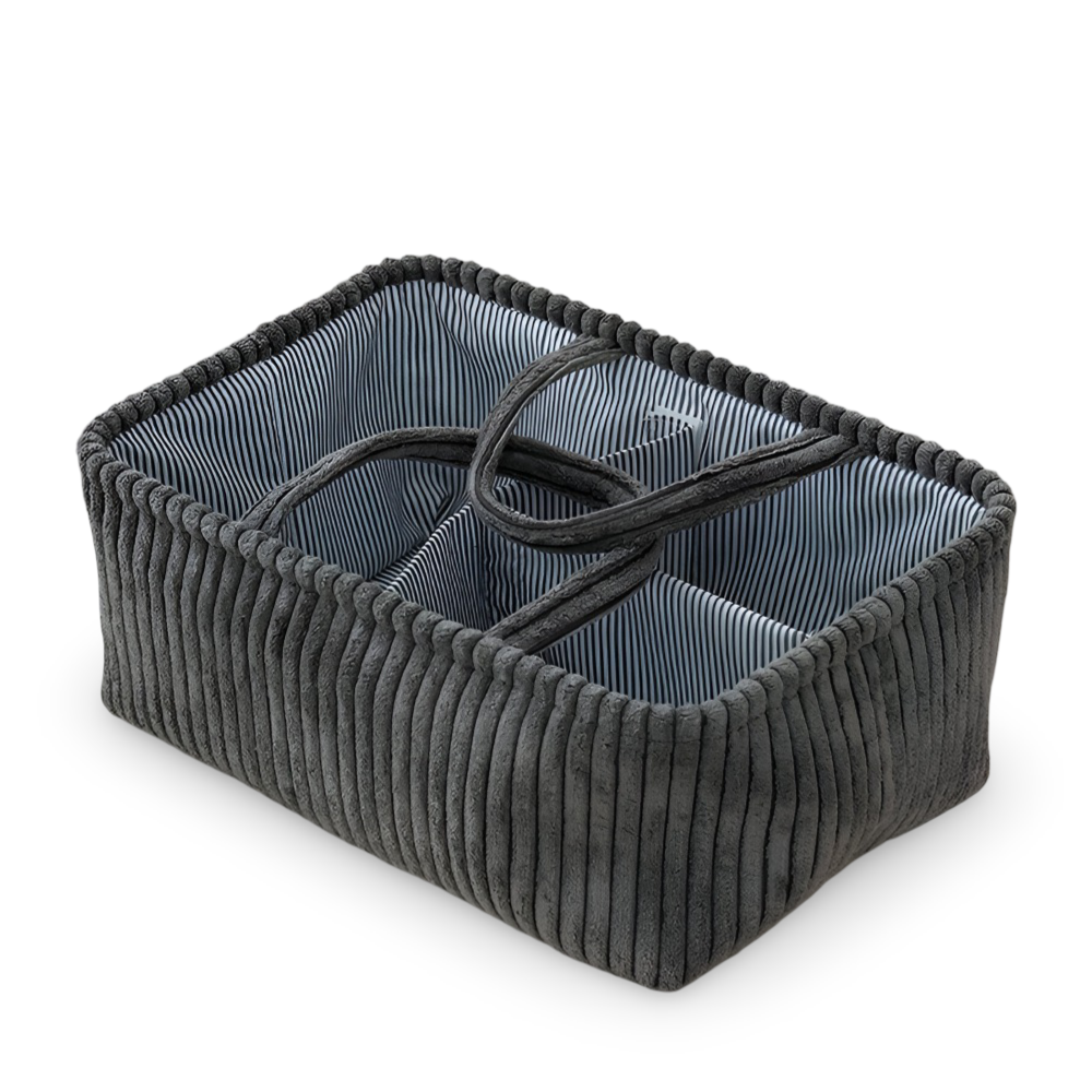 TinyTidy Baby Diaper Organizer Basket with Storage Compartments