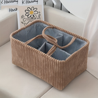TinyTidy Baby Diaper Organizer Basket with Storage Compartments
