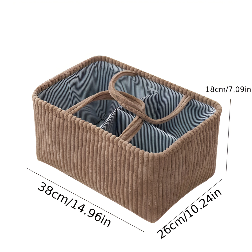 TinyTidy Baby Diaper Organizer Basket with Storage Compartments