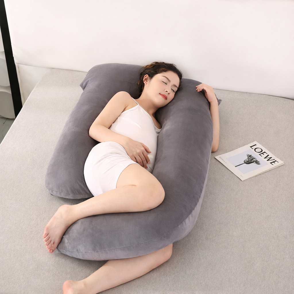 U-Shape Full Body Support Pillow for Pregnancy and Rest