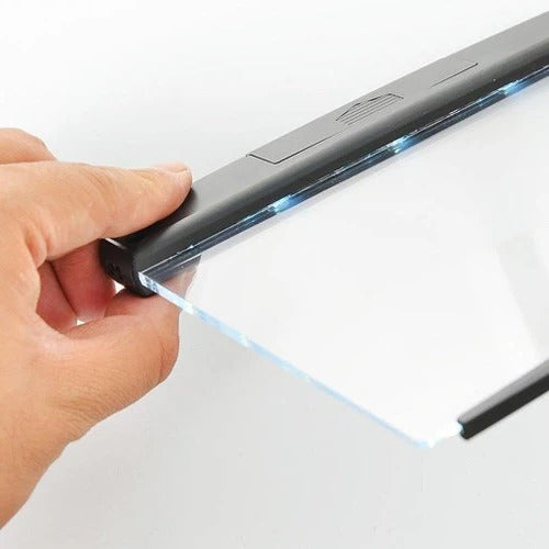 Portable Clip-On LED Reading Light with Flat Panel Design
