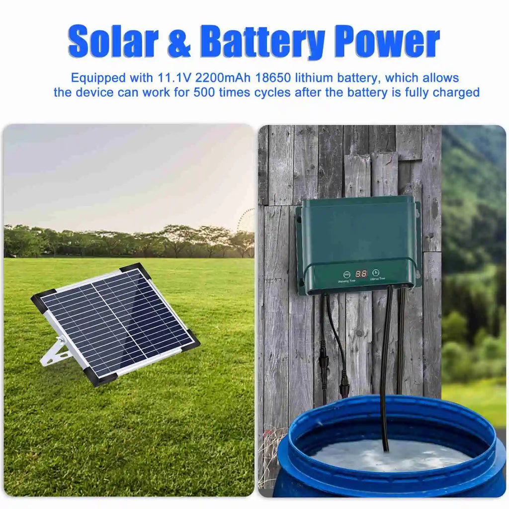 SolarBloom Automatic Solar Drip Irrigation System for Up to 50 Plants