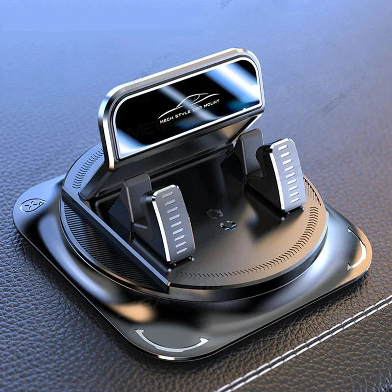 Universal Dashboard Smartphone Mount with 360-Degree Rotation and Anti-Slip Grip