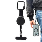 SecureFlex Retractable Phone Holder Strap with Belt Clip for Outdoor Use