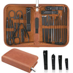 Premium Stainless Steel Travel Grooming Kit - 25-Piece Set with Carrying Case