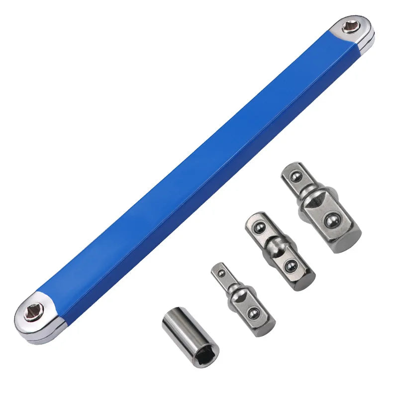 Offset Extension Adapter Socket Set – 4-Piece Impact Driver & Ratchet Compatible