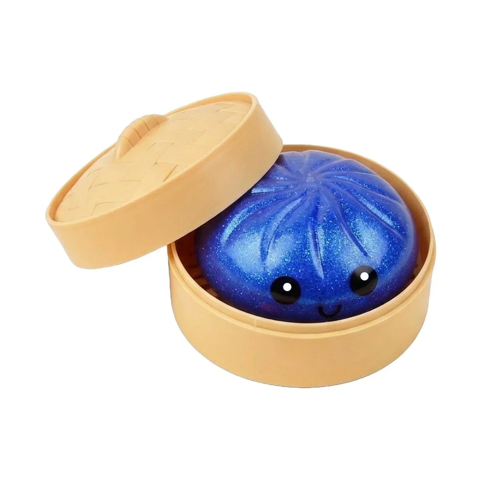 Glitter Dumpling Squeeze Fidget Toy - Kawaii Desk Accessory for Stress Relief