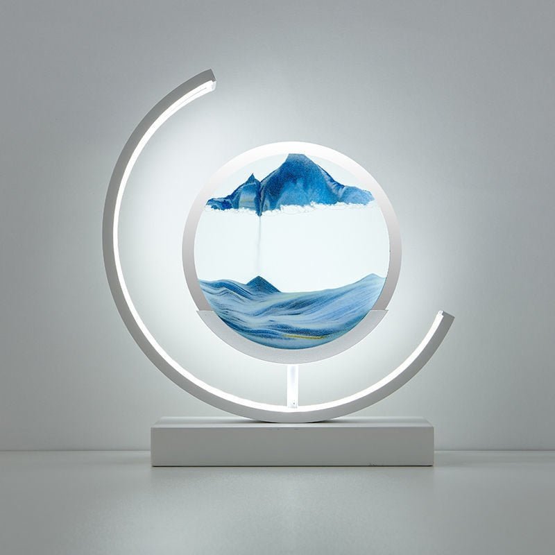 Lampe de Table Sable Mouvant LED Design Rotatif