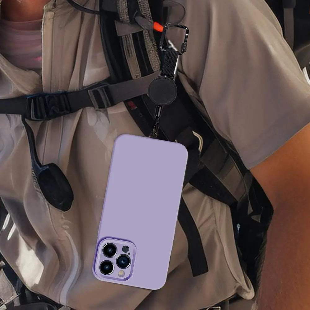 SecureFlex Retractable Phone Holder Strap with Belt Clip for Outdoor Use