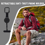SecureFlex Retractable Phone Holder Strap with Belt Clip for Outdoor Use