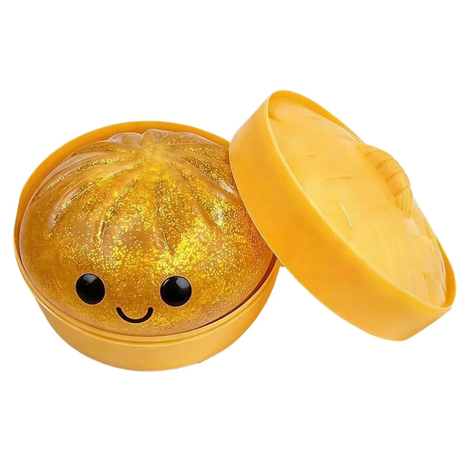 Glitter Dumpling Squeeze Fidget Toy - Kawaii Desk Accessory for Stress Relief