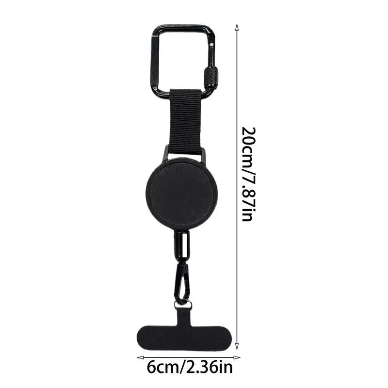 SecureFlex Retractable Phone Holder Strap with Belt Clip for Outdoor Use