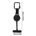 SecureFlex Retractable Phone Holder Strap with Belt Clip for Outdoor Use