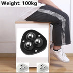Self-Adhesive 360 Degree Furniture Caster Wheels - Heavy Duty Rollers
