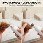 Dual-Function Pet Nail Care System with LED Safety Light – USB-C Rechargeable Clipper and Grinder