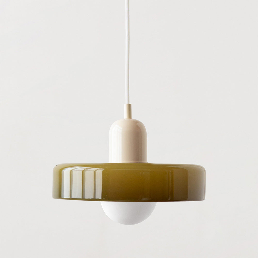 Luméa Suspension Bauhaus en Verre Coloré