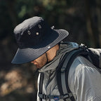 Wide Brim Ventilated Outdoor Sun Hat with Adjustable Chin Strap