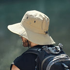 Wide Brim Ventilated Outdoor Sun Hat with Adjustable Chin Strap