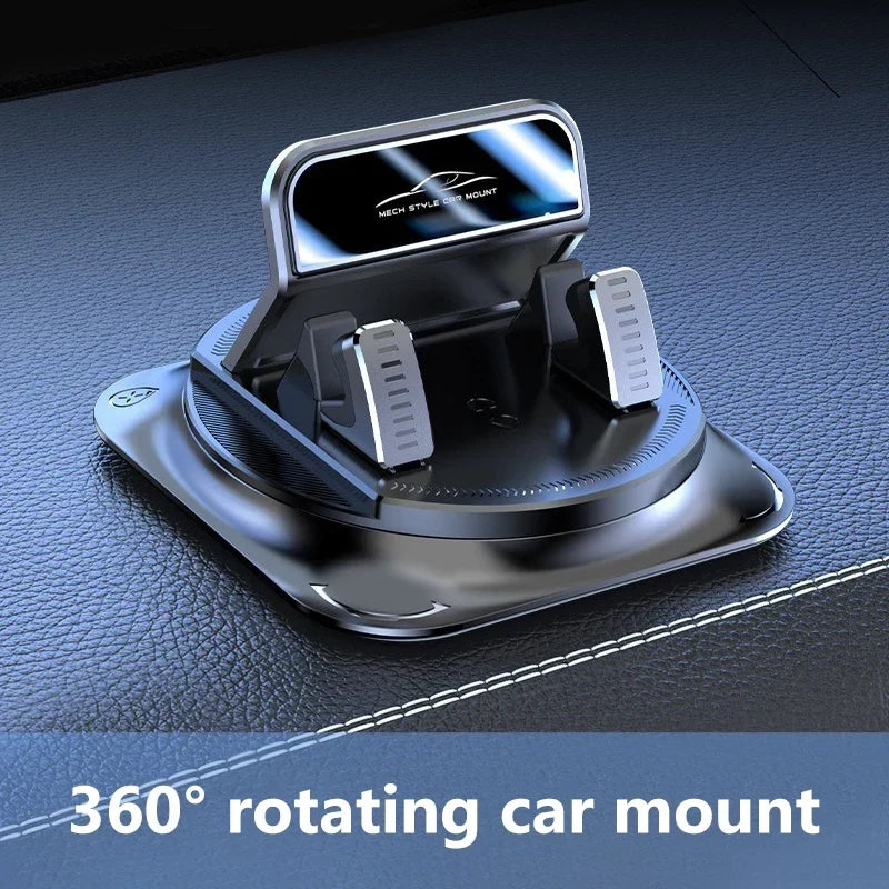 Universal Dashboard Smartphone Mount with 360-Degree Rotation and Anti-Slip Grip