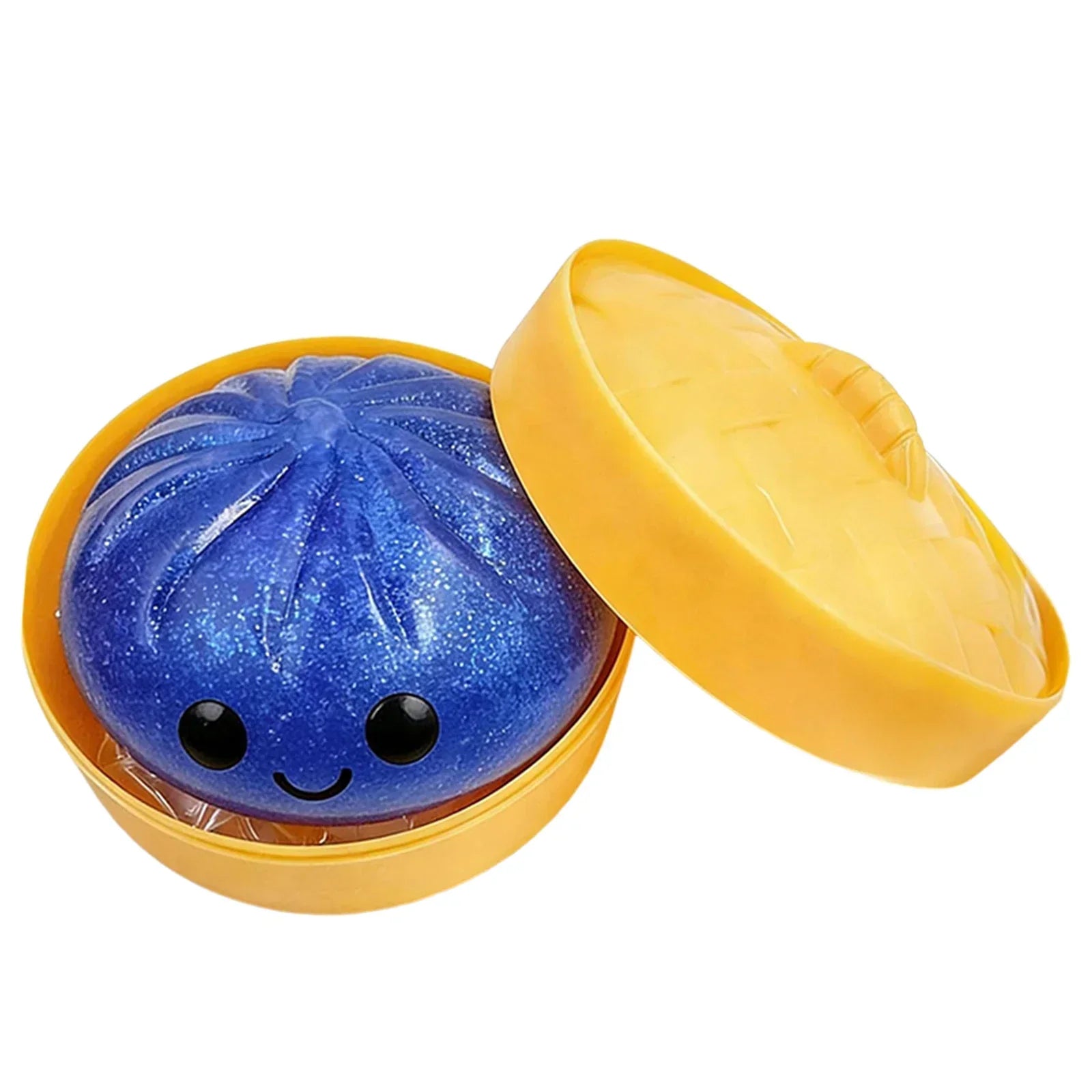 Glitter Dumpling Squeeze Fidget Toy - Kawaii Desk Accessory for Stress Relief