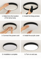 NordHaven Wood LED Flush Mount Ceiling Light for Living Room and Bedroom